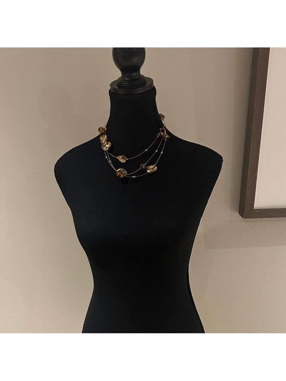 Dynamite Multi-Layered Brown Necklace
